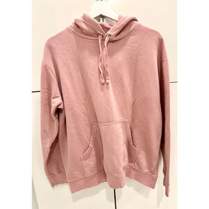 H&M Basic Women's Pullover Hoodie Sweatshirt - Dusty Rose Pink - Size M